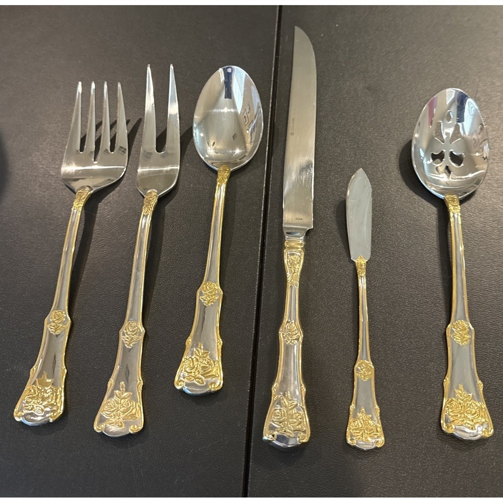 Royal Albert Old Country Rose 6‎ Piece 18/10  Stainless Steel Hostess Set